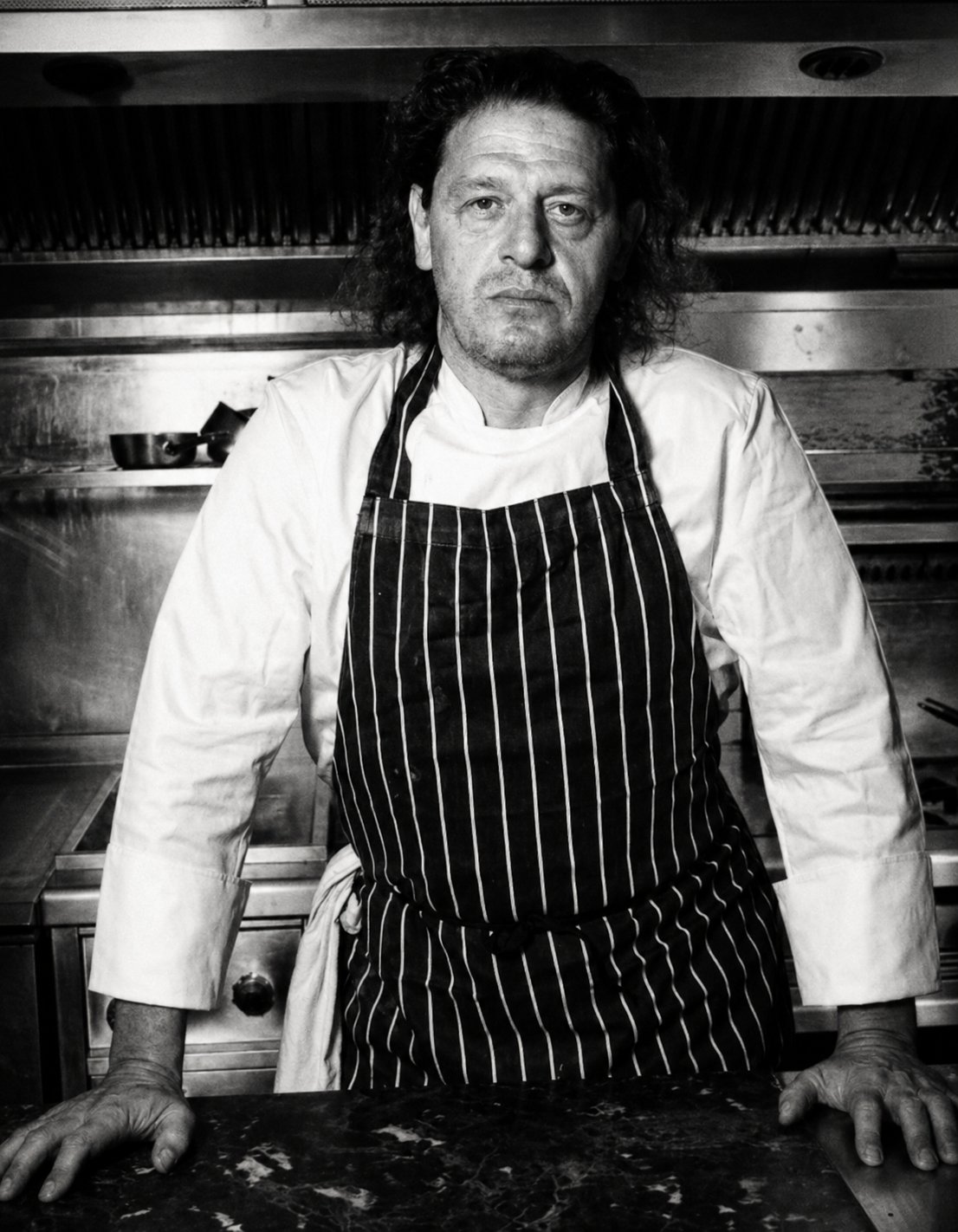 Marco Pierre White, in the kitchen